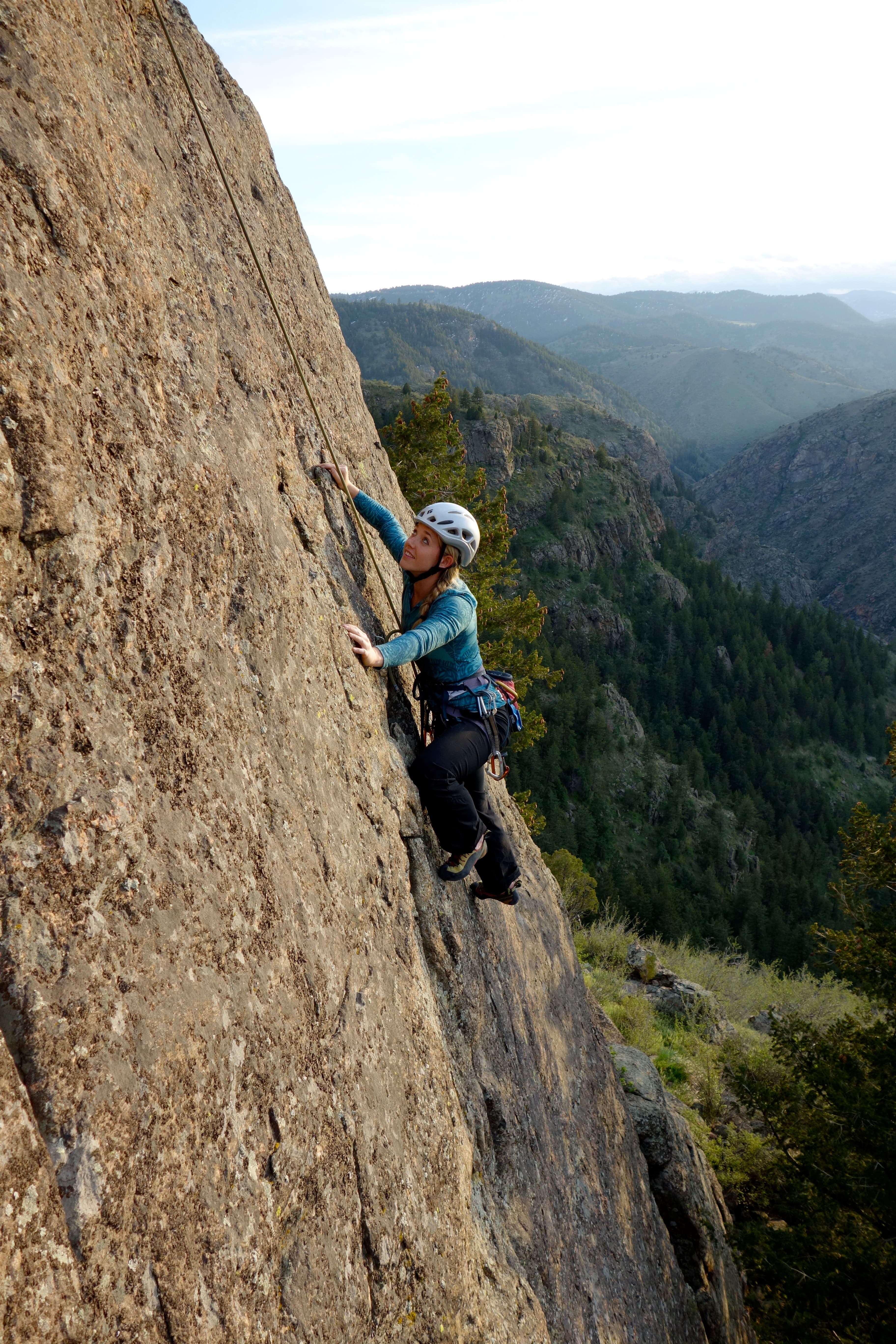 guided rock climbing in clear creek canyon photo