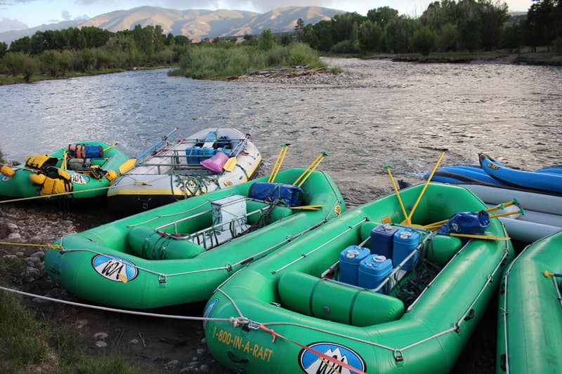 the sun sets at camp on the arkansas river photo 3
