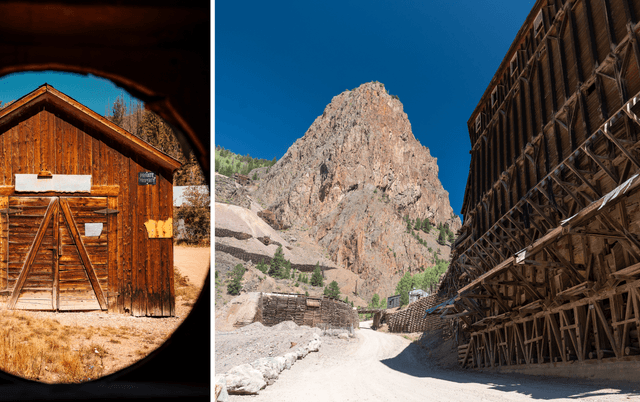 Abandoned buildings on the Bachelor Loop