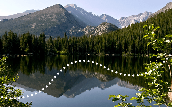 Lake surrounded by mountains