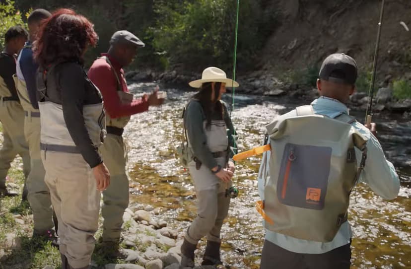 A group fishes at Lincoln Hills Fishing Club near Denver