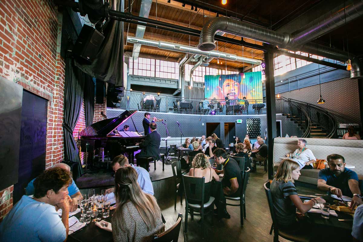 Couples listen to live music at Nocturne