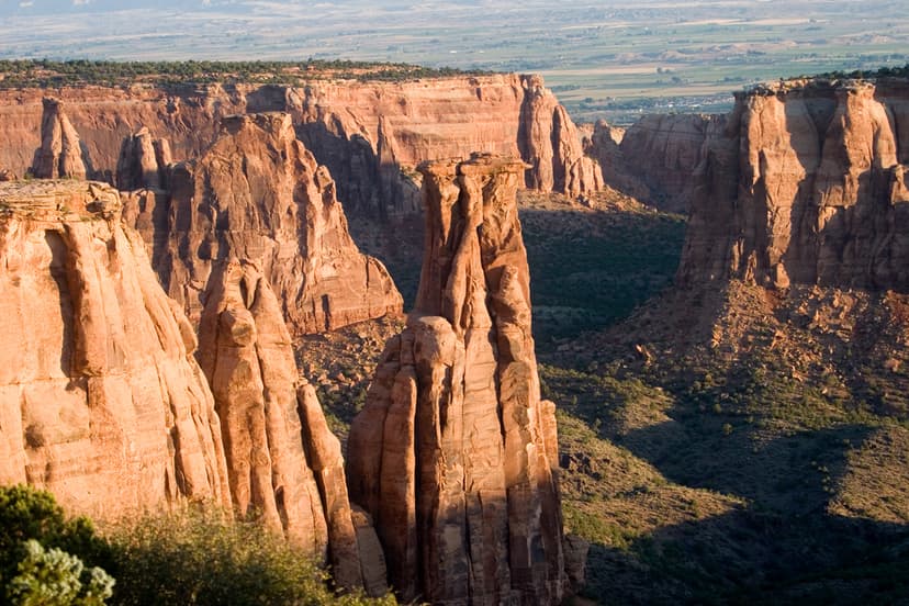 Red rock formations and canyons of Colorado National Monument near Grand Junction