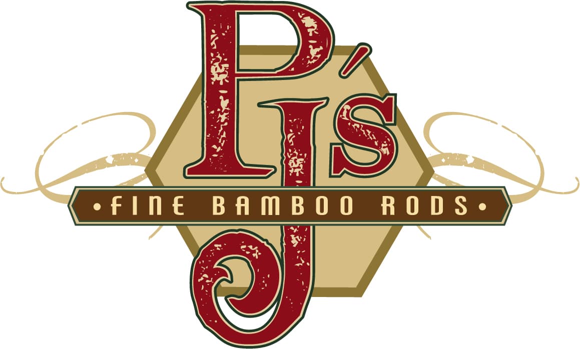 The Pagosa Springs, Colorado, PJ's Fine Bamboo Rods logo.