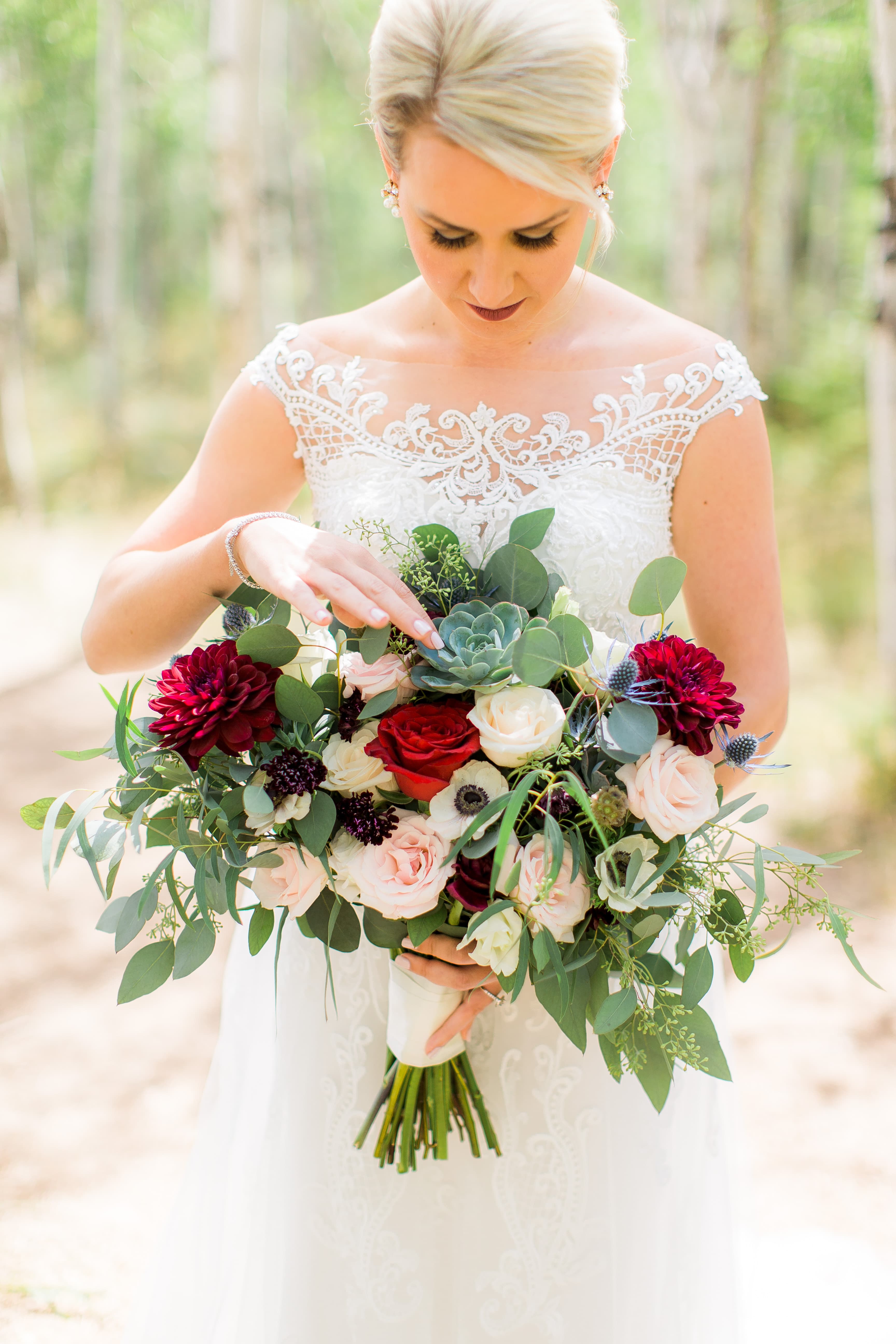 boho bride bouquet photo