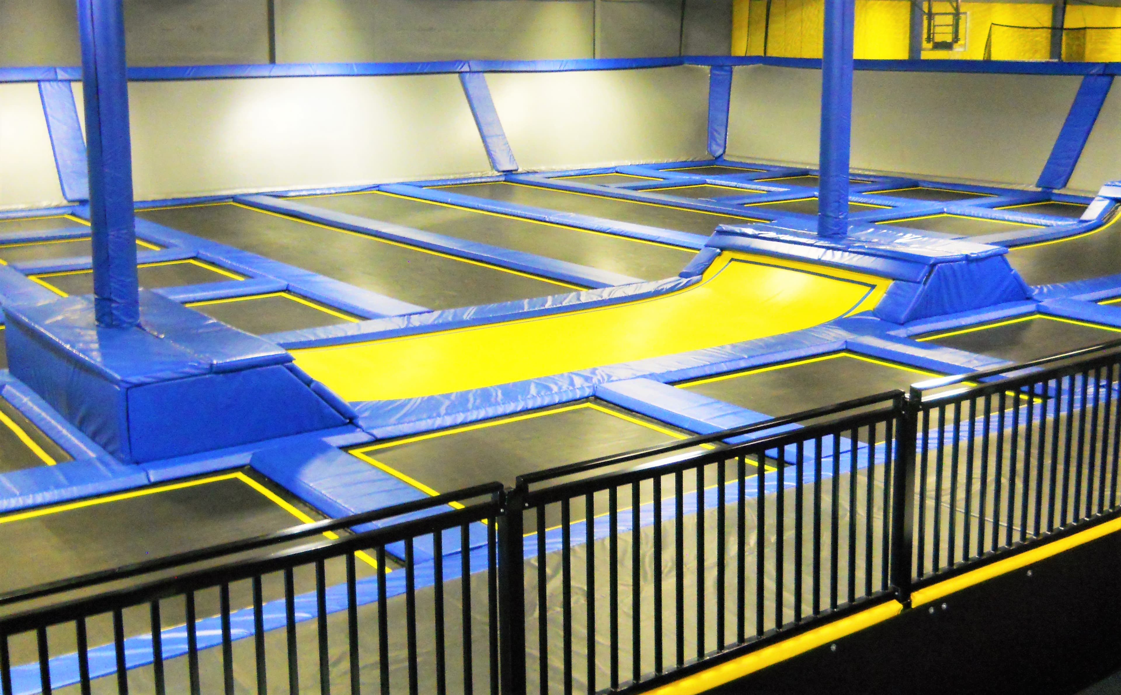 main trampoline court, indoor playground, children's amusement, family fun center photo