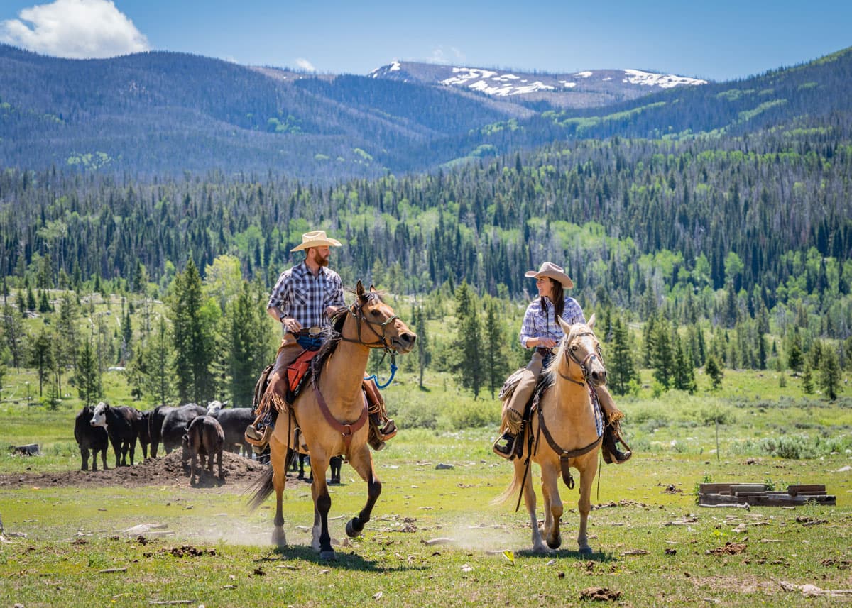horseback riding during warm sunny days at Vista Verde in Colorado