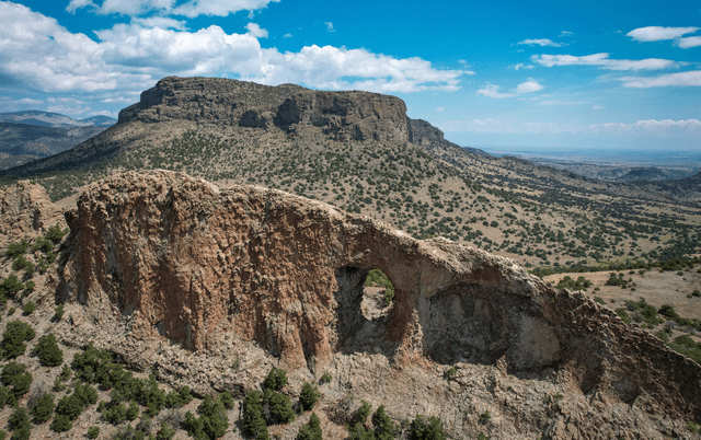 La Ventana Arch aerial photo