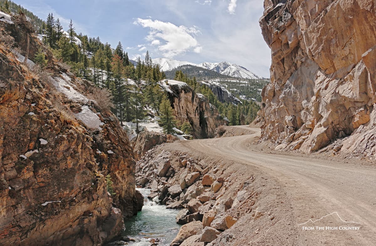 the alpine loop in spring, near lake city, colorado photo