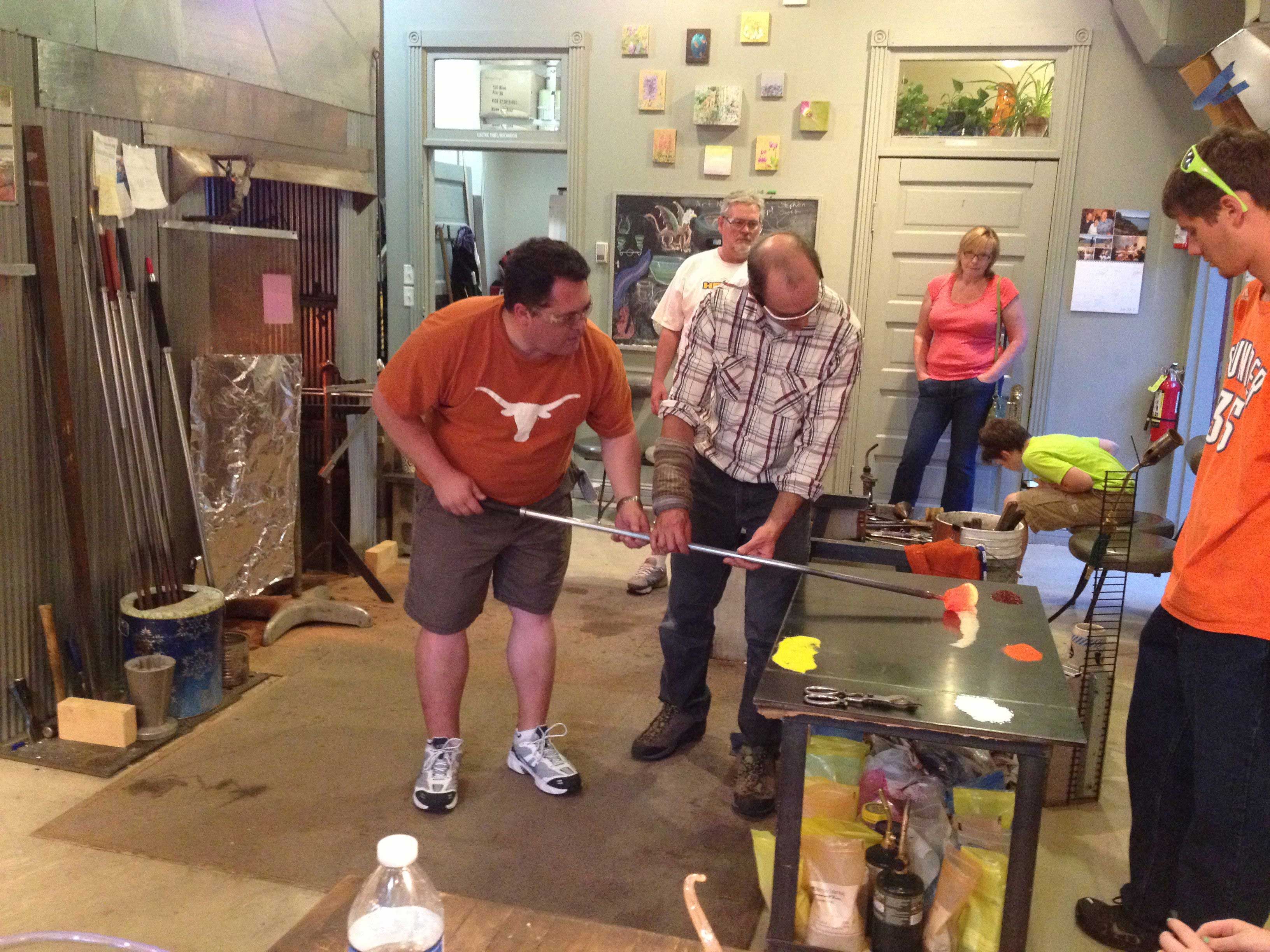 glassblowing lessons are very popular photo
