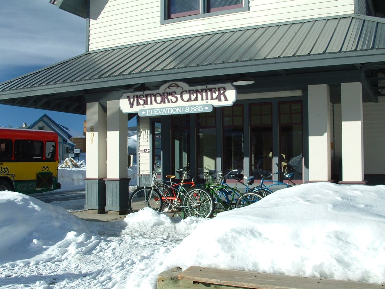 crested butte/mt. crested butte visitor center in winter photo