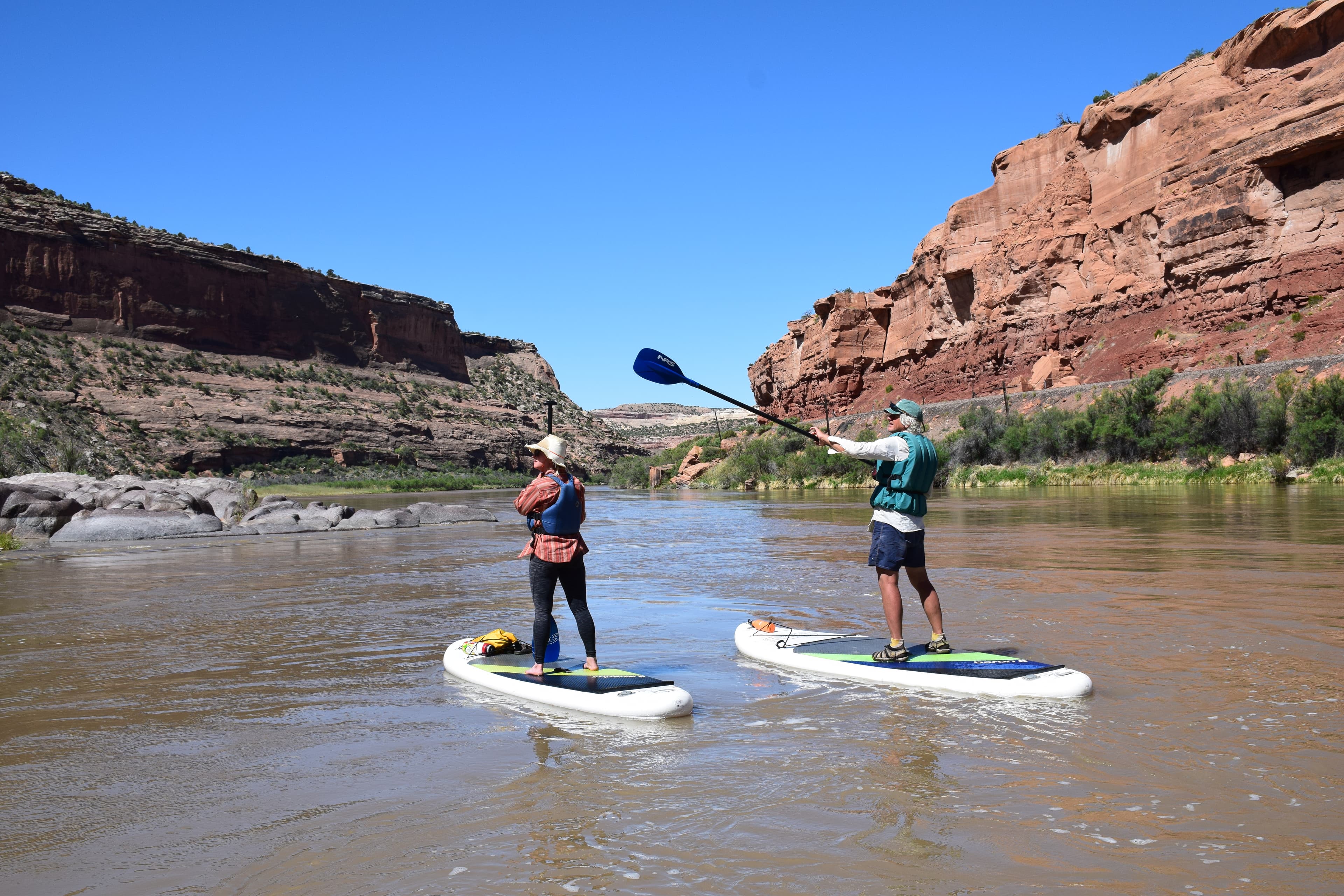 paddling through ruby canyon on the colorado river photo