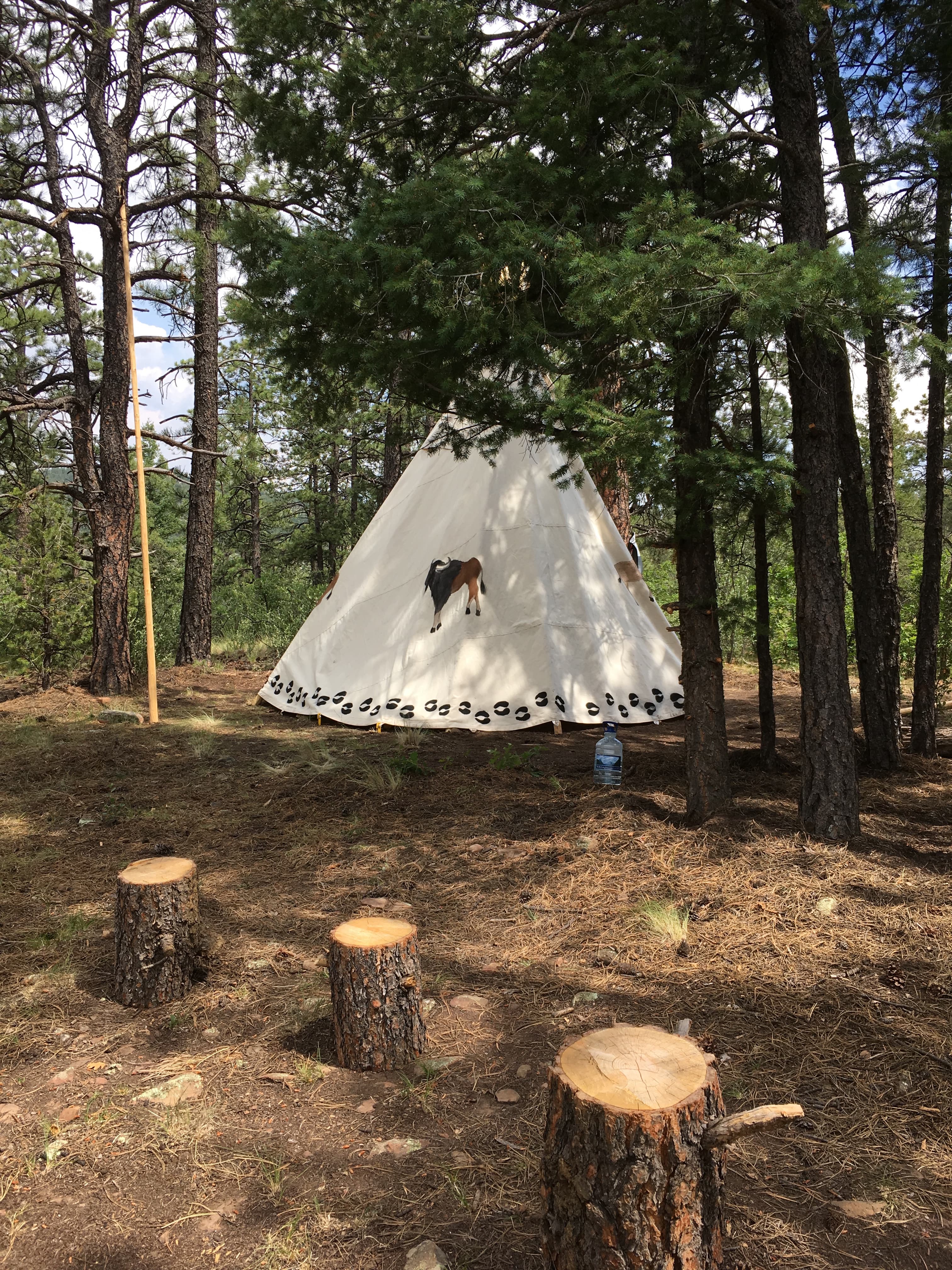 the buffalo lodge in the tipi village. photo