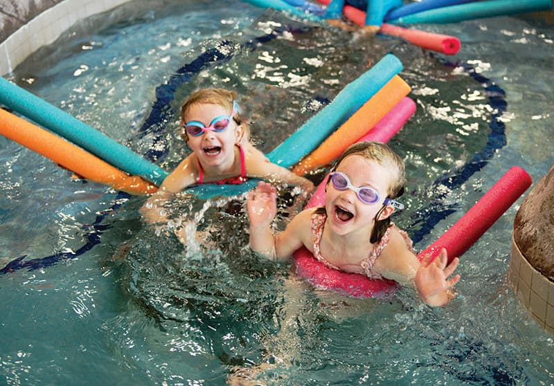 enjoying the lazy river at the aspen recreation center. photo