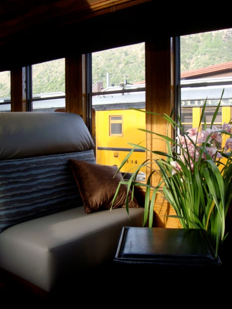 first-class private train car seating to/from our durango zipline adventure photo 16