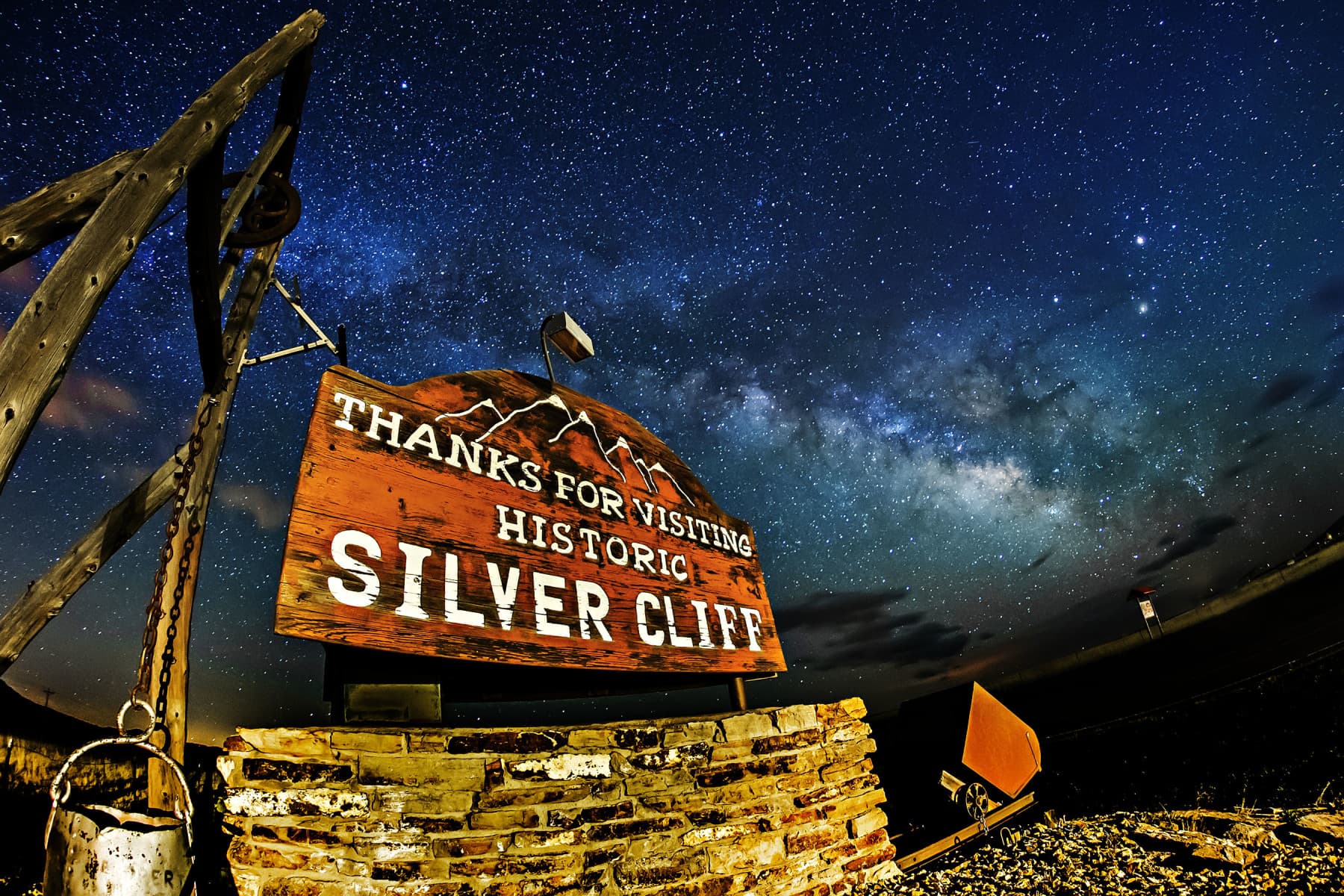 stargazing in the wet mountain valley photo