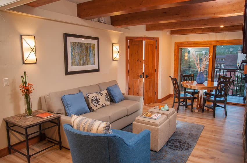 living area of a 1-bedroom antlers condominium remodeled in 2015 and rated platinum photo 10