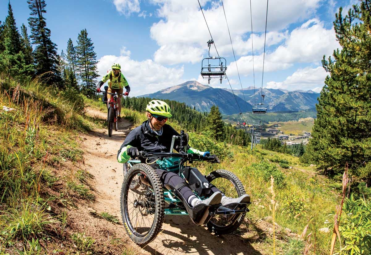 Mountain biking with the Adaptive Sports Center in Crested Butte