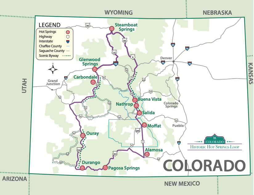 Colorado Hot Springs Loop Map