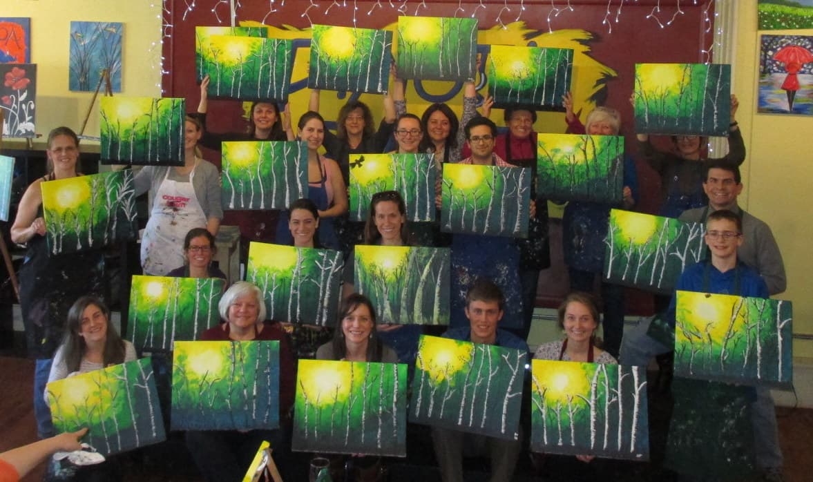 sip and paint, a great way to spend a day! #paintdrinkhavefun photo