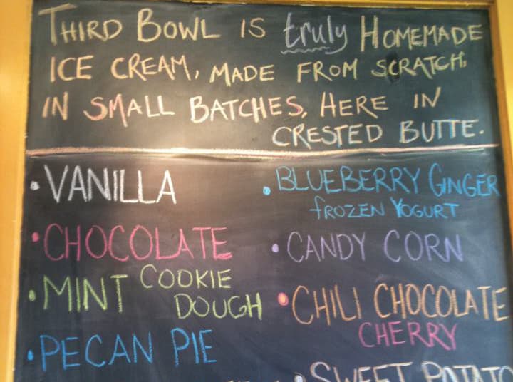 third bowl homemade ice cream in crested butte photo