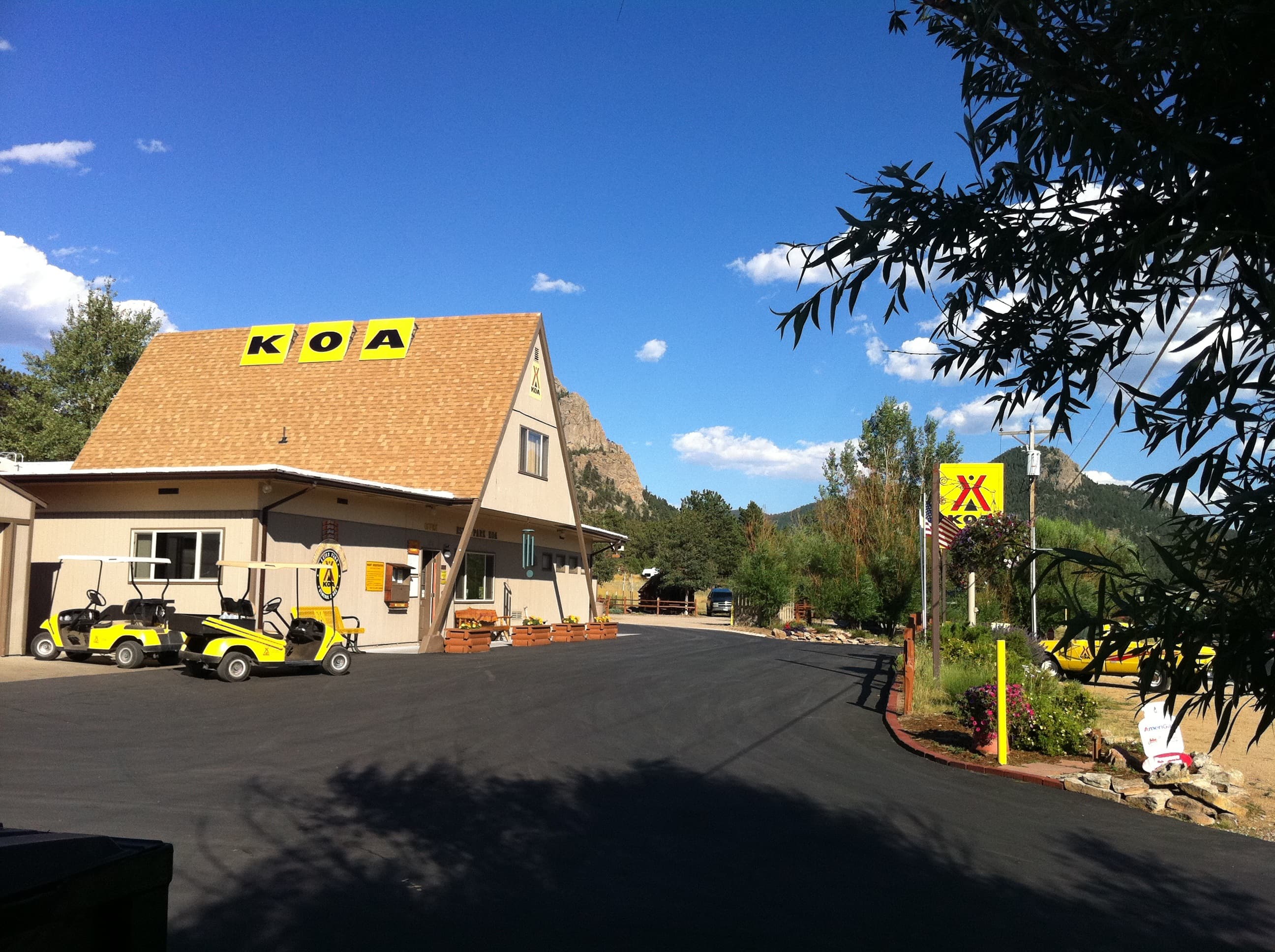 welcome to your estes park koa - remember it isn't camping, its koa photo