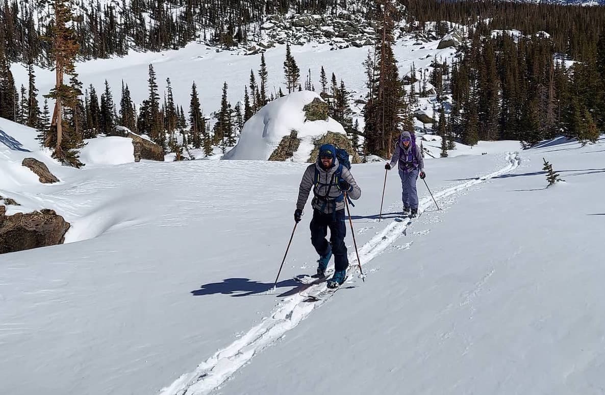 estes park rock climbing: elkin's snowshoe tour photo