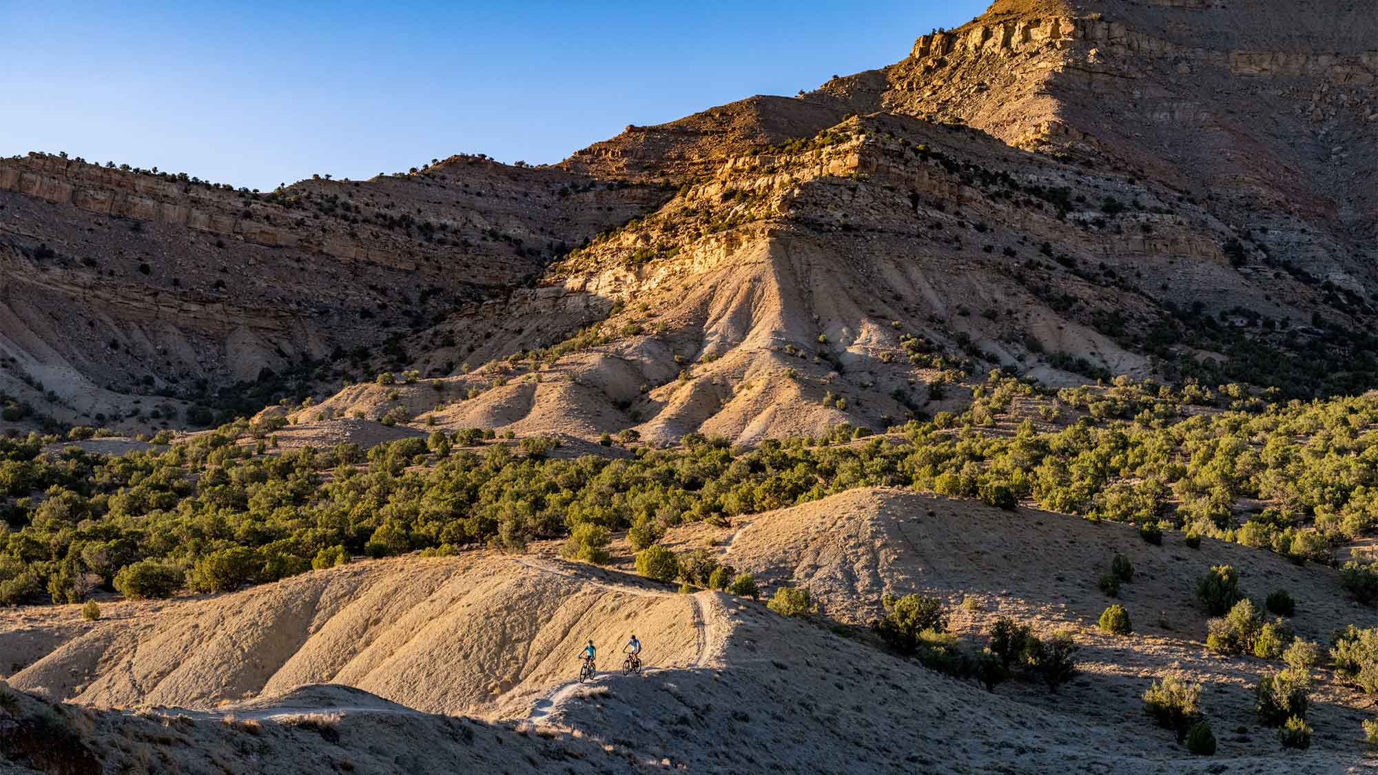 Two mountain bikers on Colorado's Grand Mesa