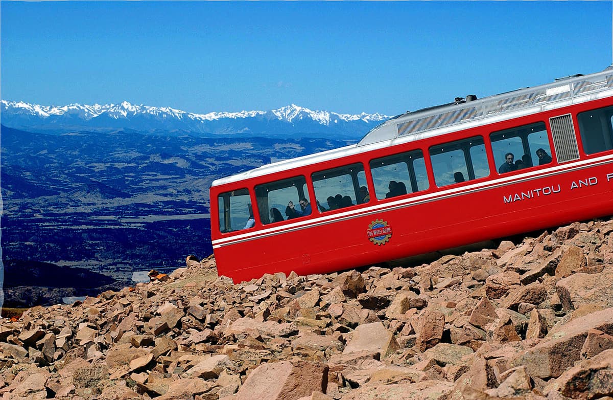 Pikes Peak Train at the summit