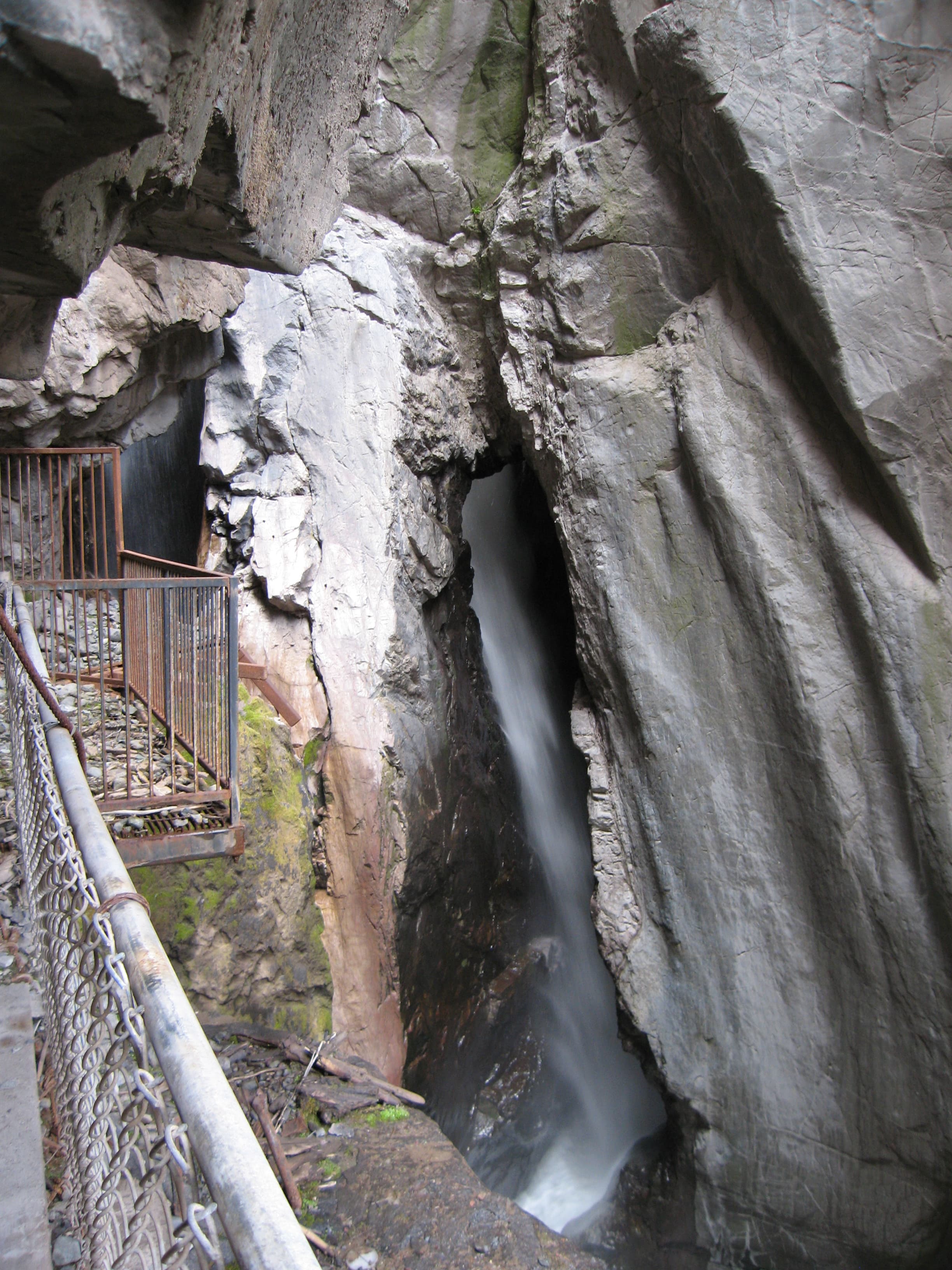 view of the falls from the lower walkway photo