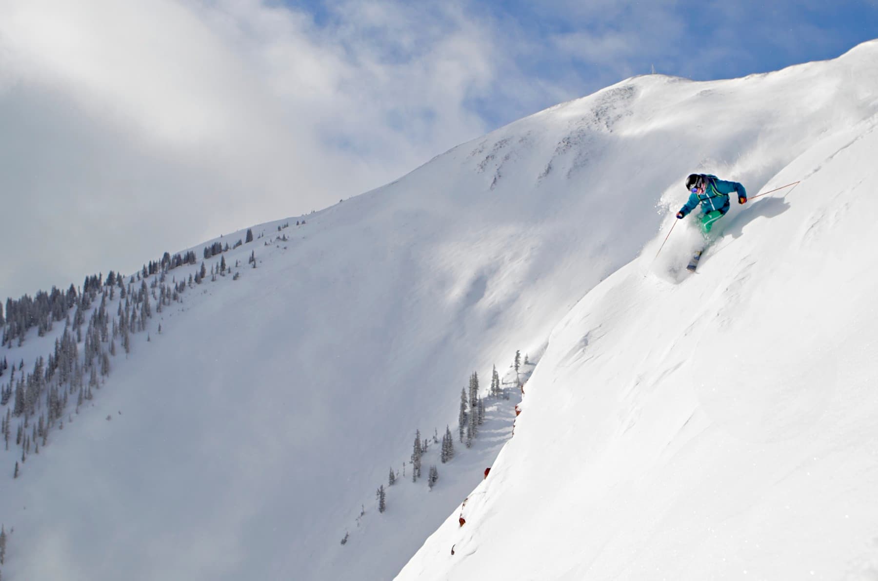 fresh tracks on highland bowl. photo: tom zuccareno photo