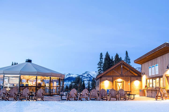 umbrella bar at ten peaks at crested butte mountain resort photo