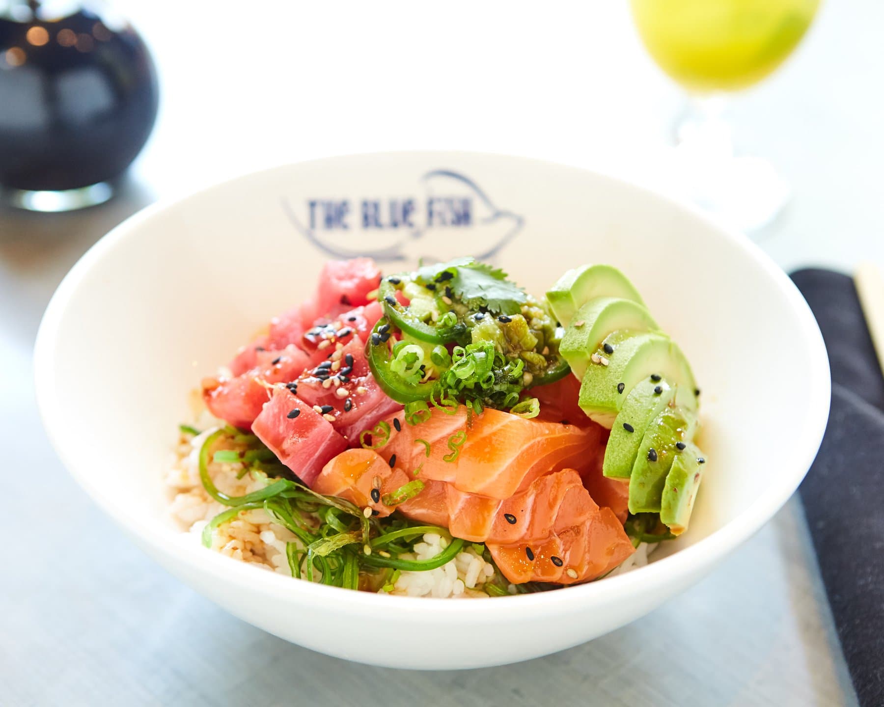 blue fish sushi photo