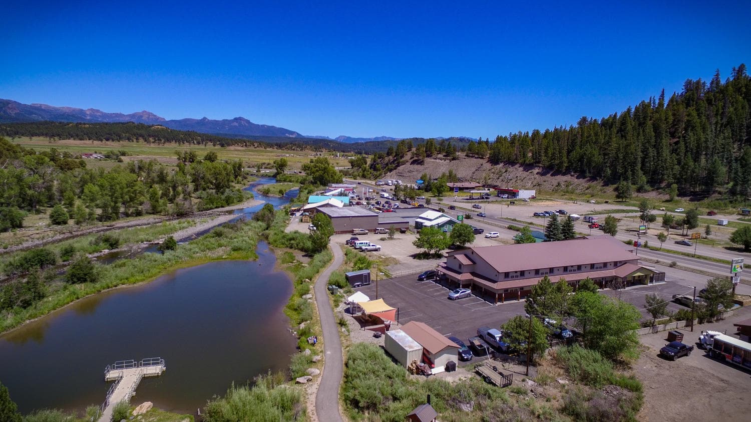 hotel with pond photo