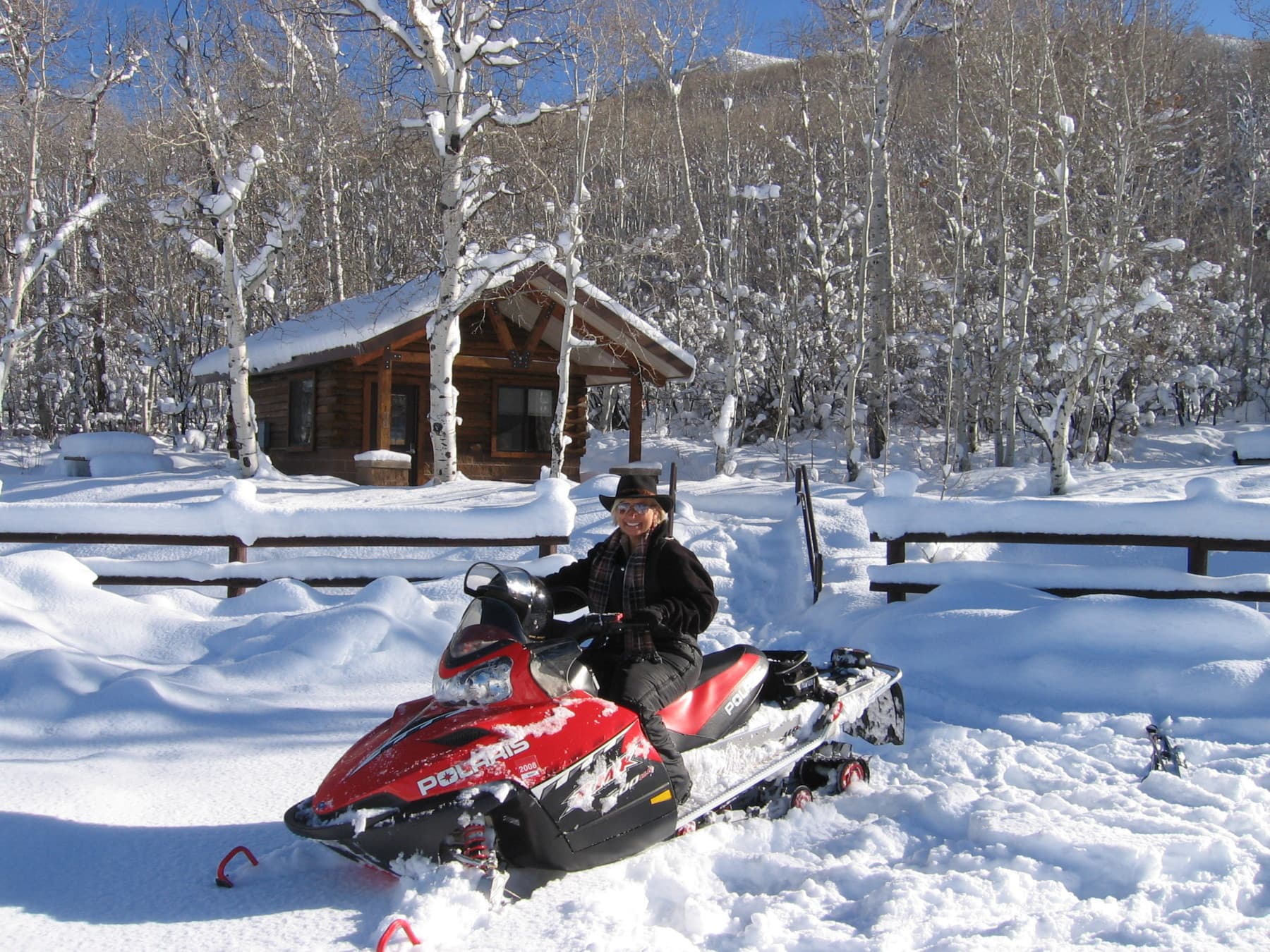 snowmobiler at vega state park photo 6