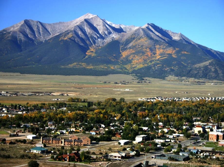 view of buena vista from the midland trail photo
