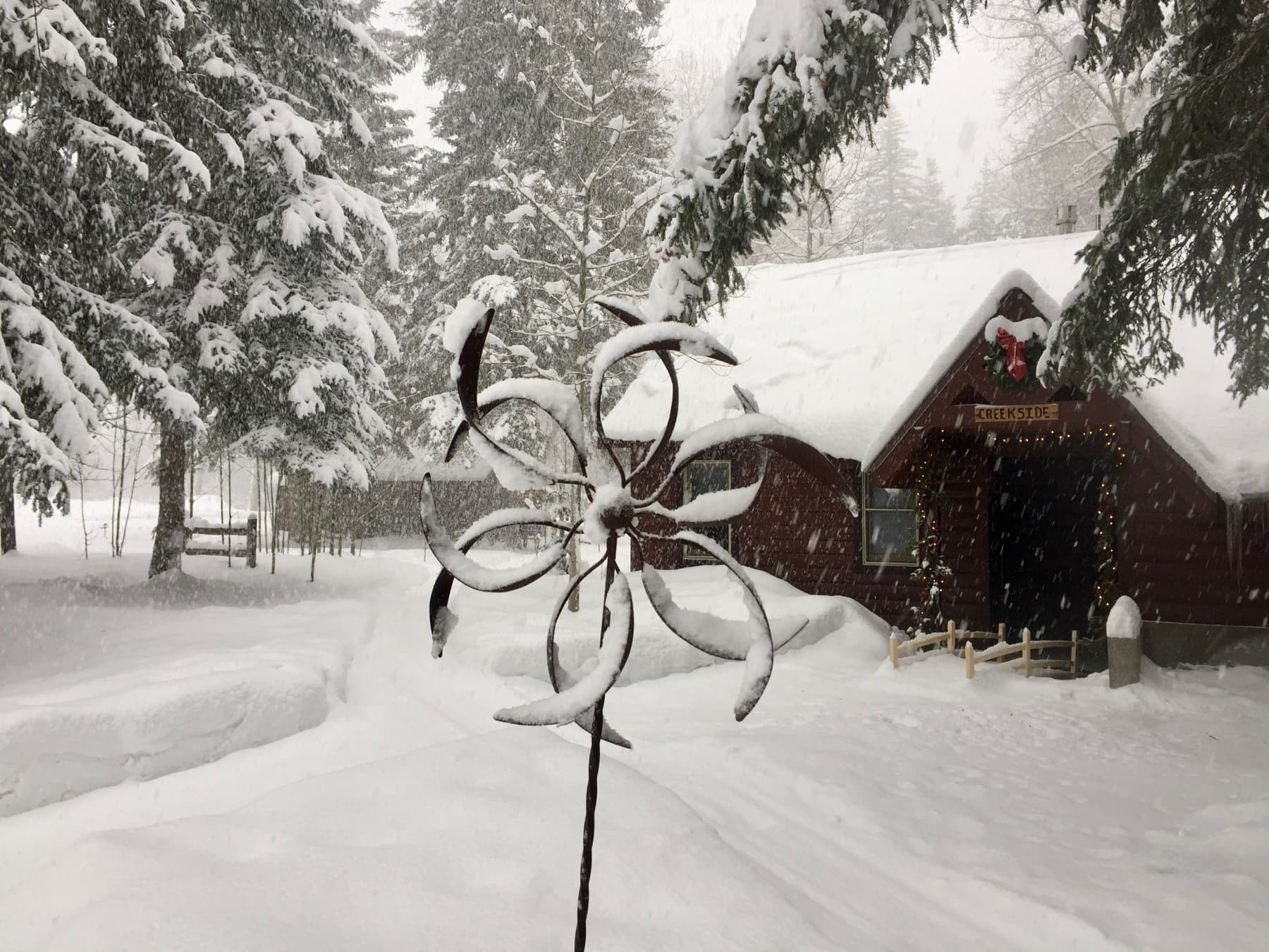 creekside cabin winter photo 17