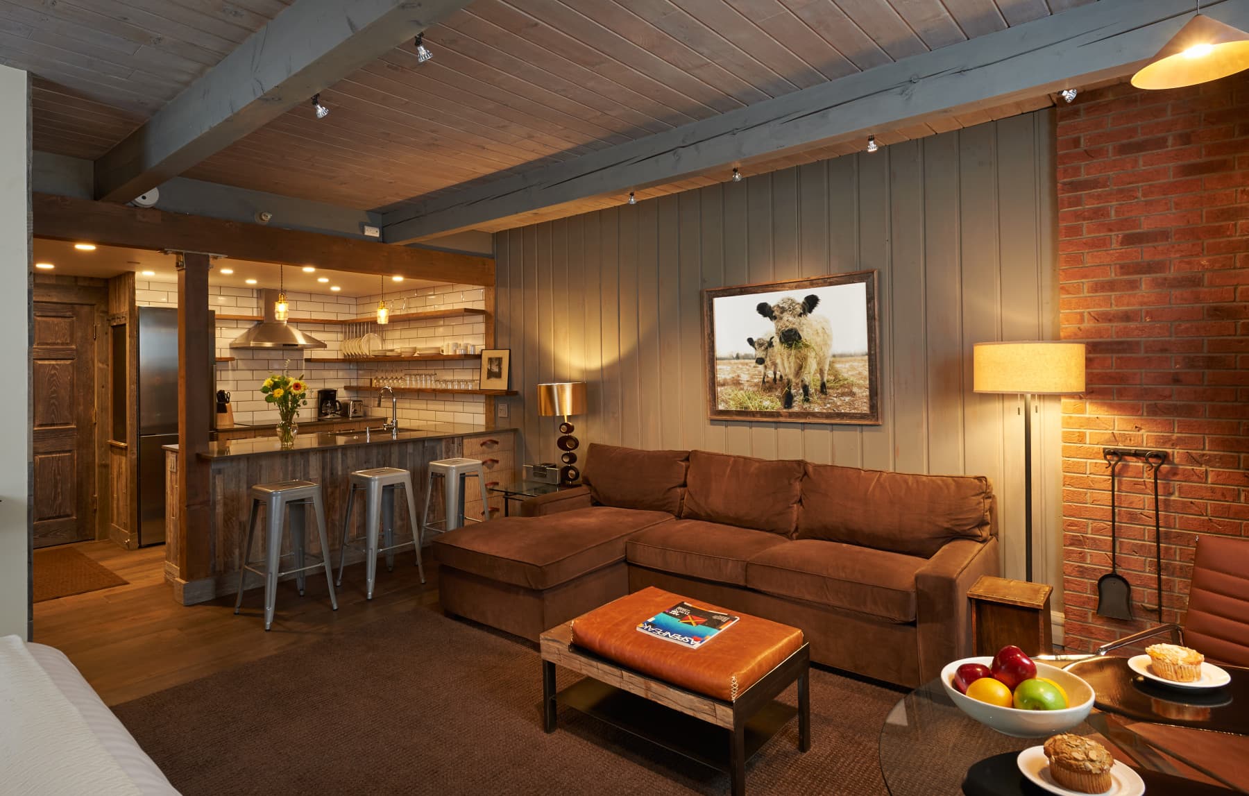 fireplace studio photo