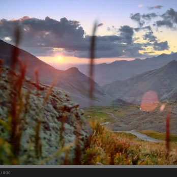 YouTube A video still showing Colorado mountains.