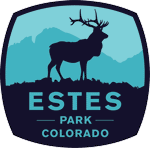Visit Estes Park logo Visit Estes Park logo with illustration of an elk in front of mountains