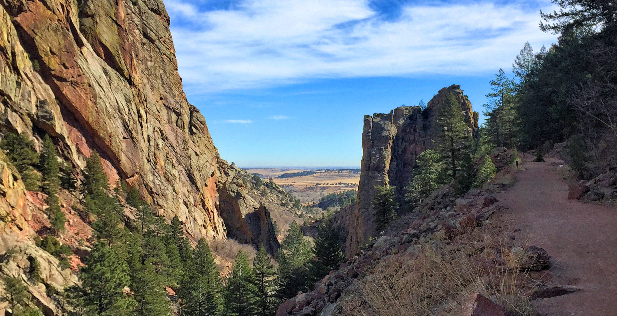 Boulder canyon in summer.
