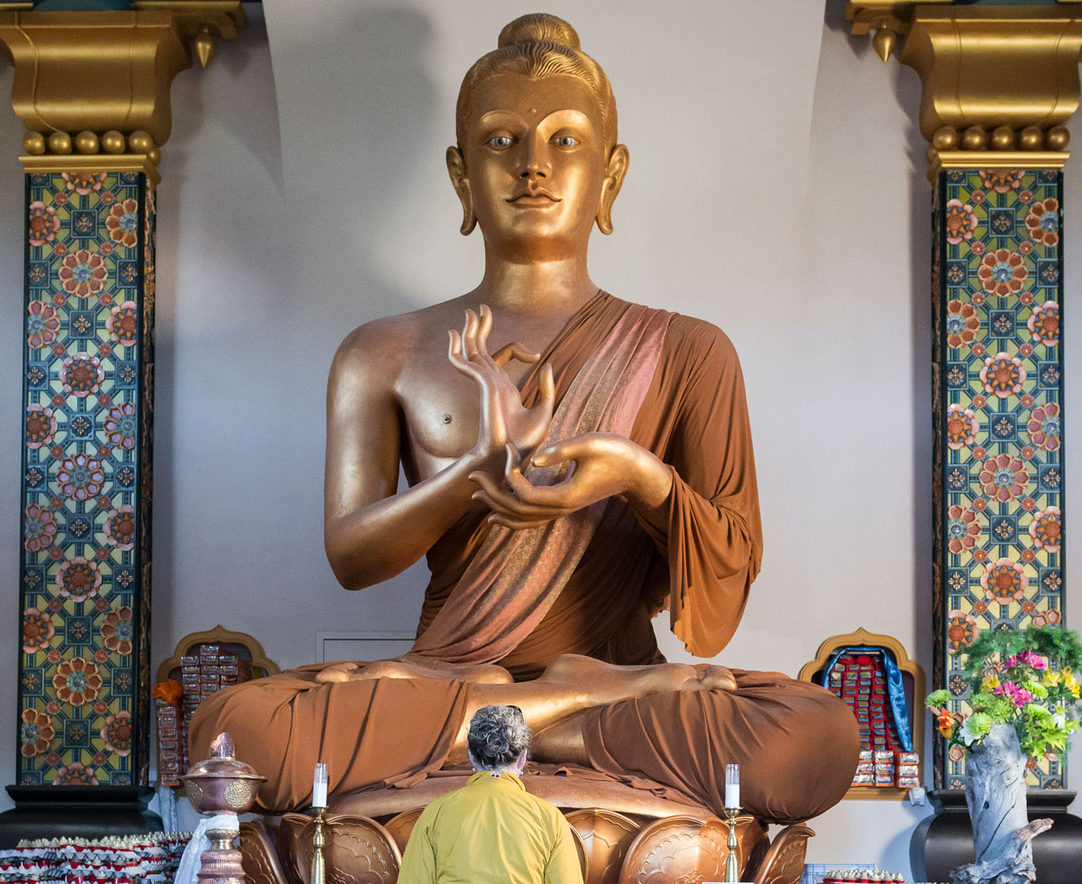 The Great Stupa at Dharmakaya, found at Drala Mountain Center in Red Feather Lakes, is 108 feet tall and shimmering gold in color.