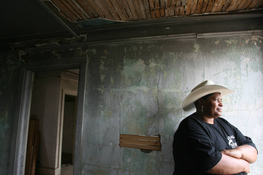Former head of the Black American West Museum LaWanna Larson in O.T. Jackson's Dearfield home