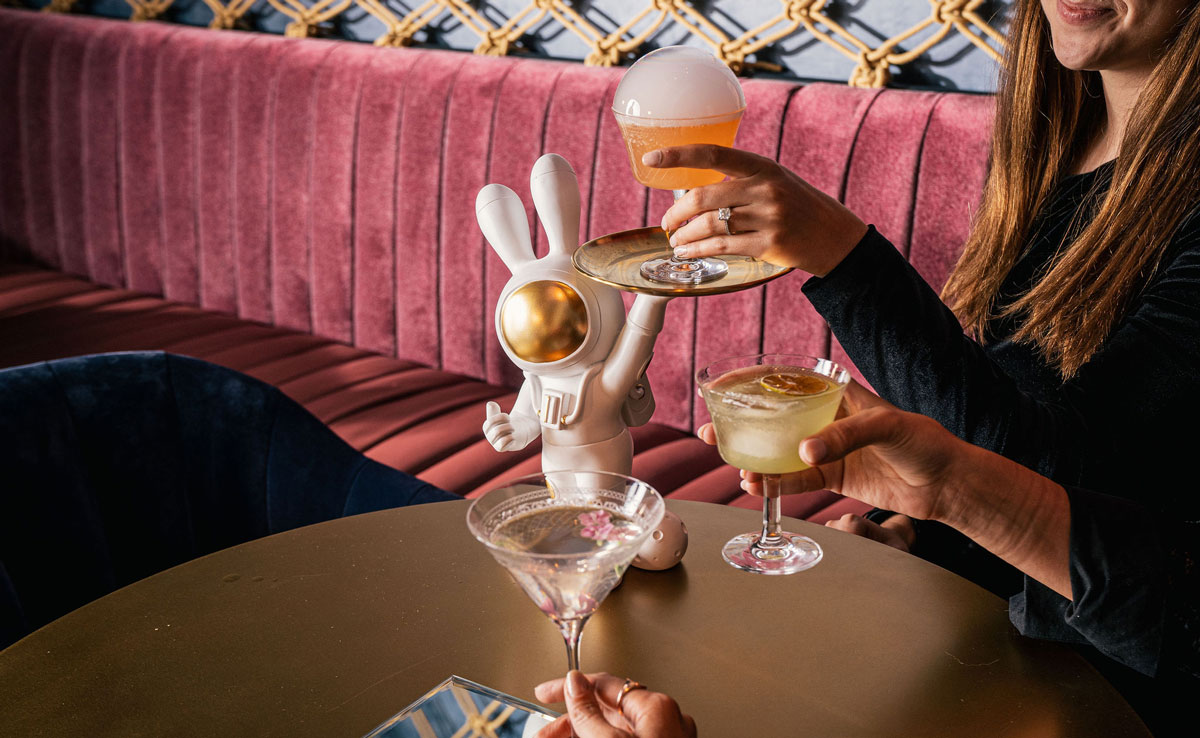 cocktails and other drinks at Chasing Rabbits restaurant at Vail Colorado