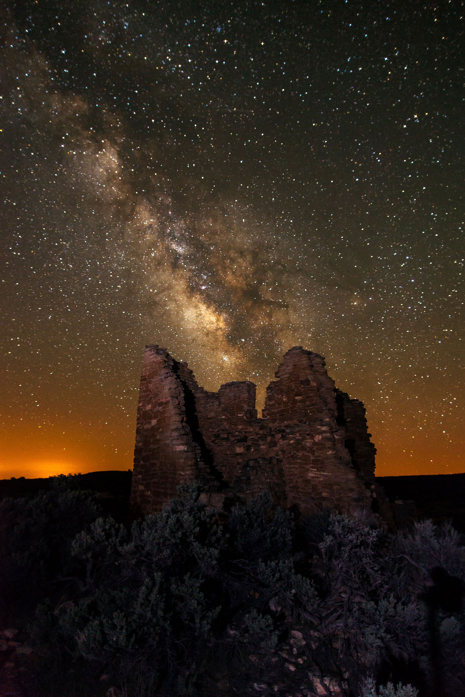 The Milky Way over Hovenweep National Monument