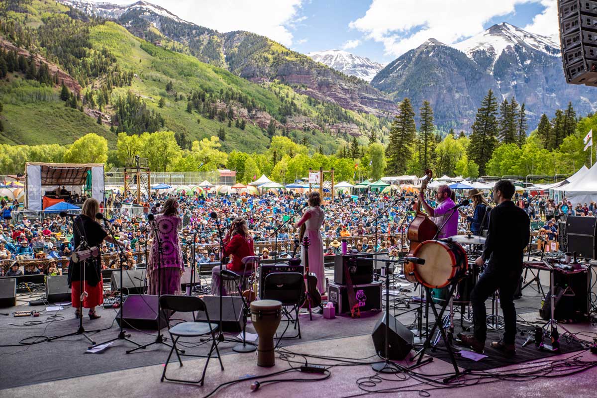 View from the stage at the Telluride Bluegrass Festival