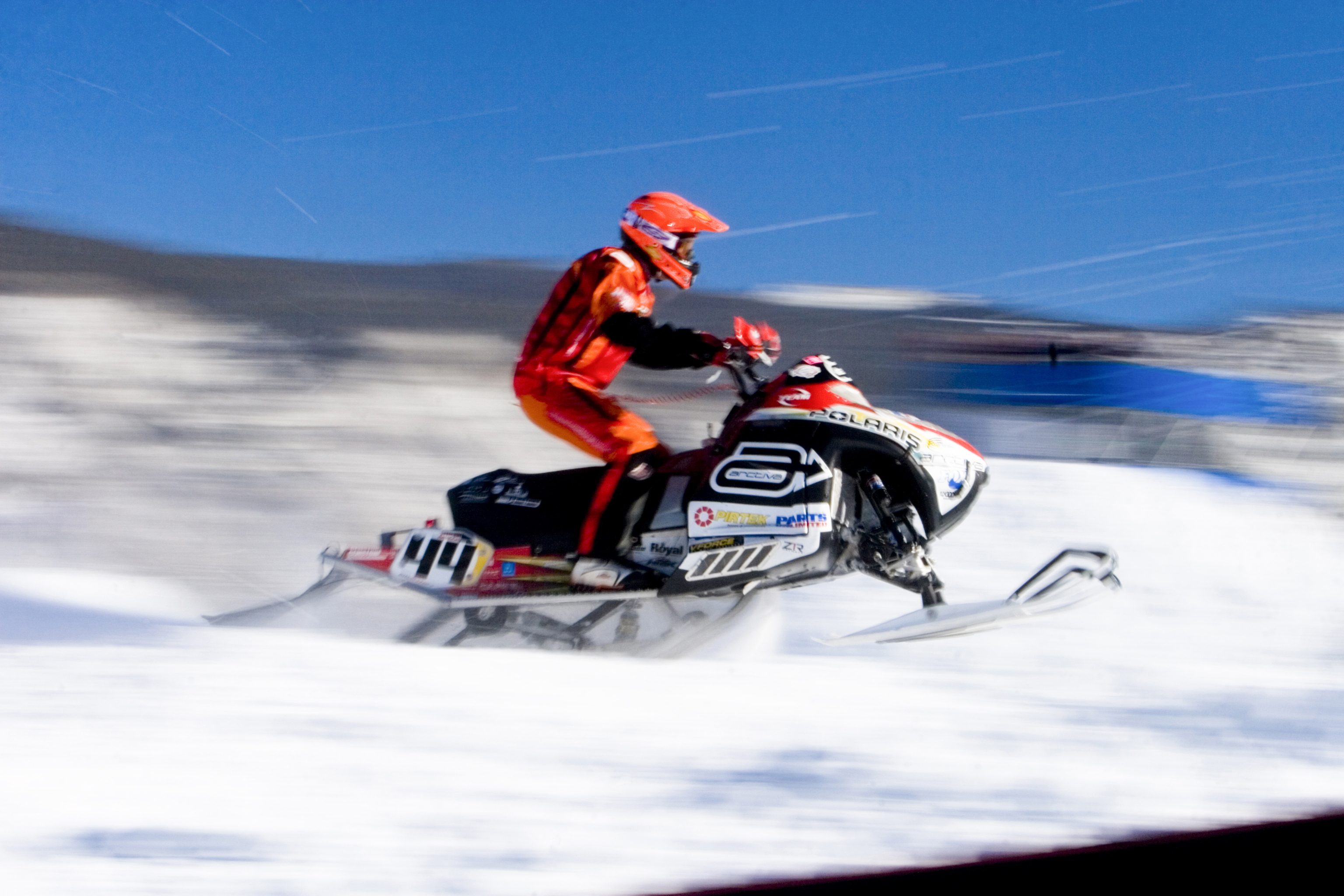 Snowmobile race during Aspen's Winter XGames
