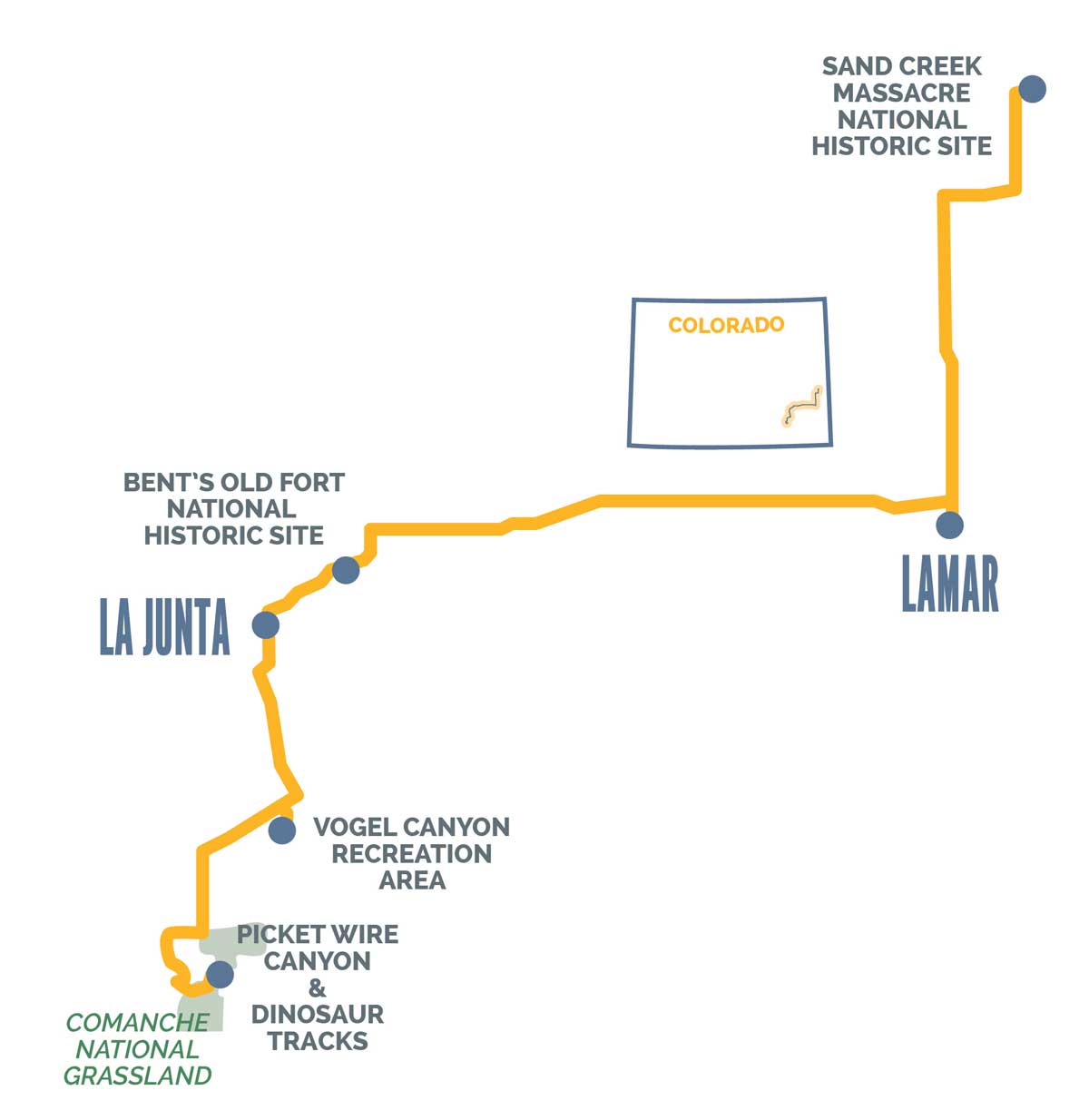 Santa Fe Trail Itinerary Map