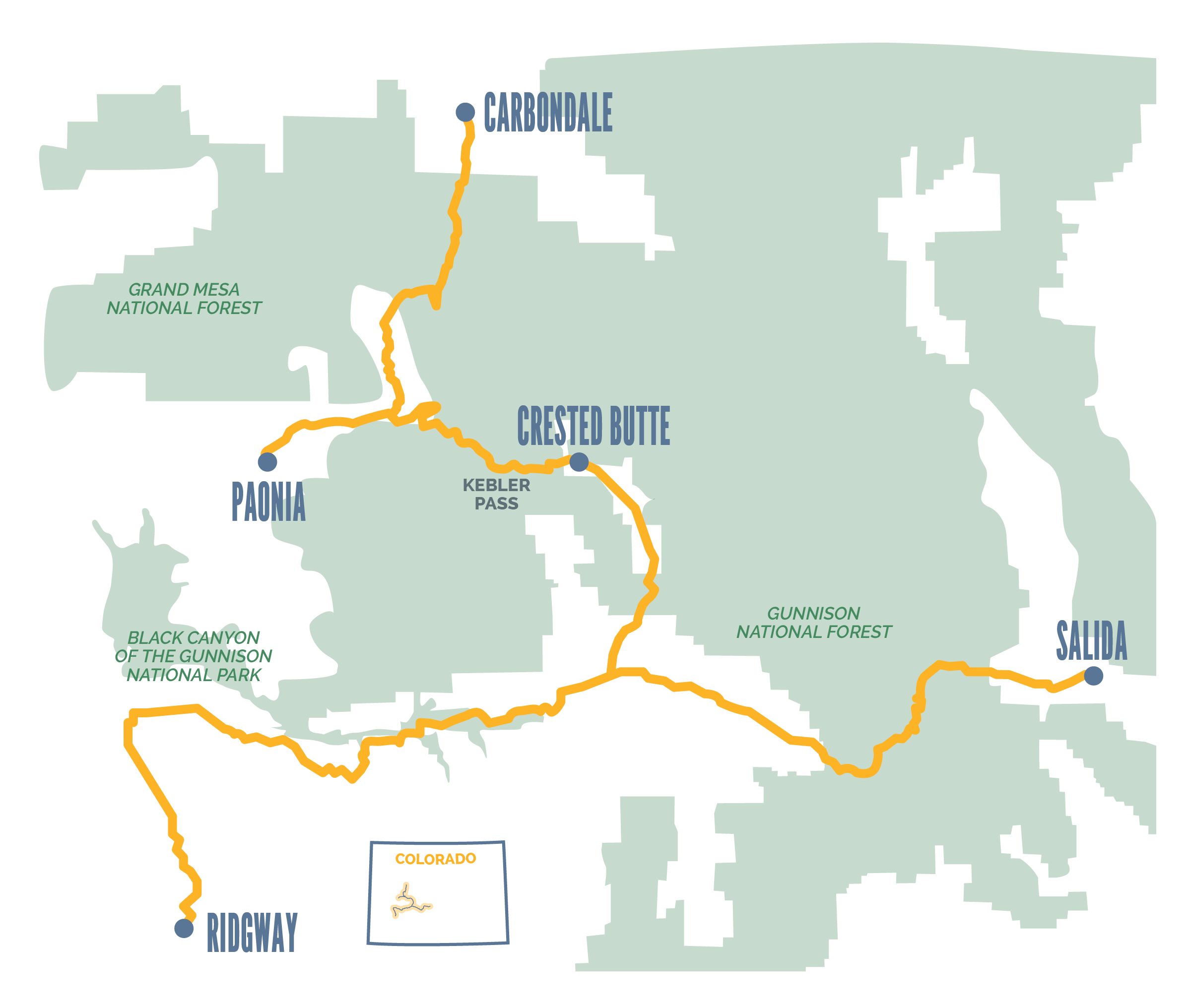 Colorado Creative Corridor Itinerary Map