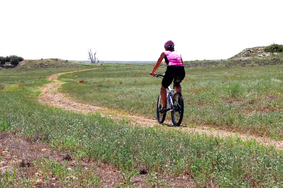 Mountain biking at John Martin Reservior near Lamar
